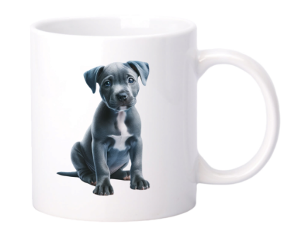 Obrazek Kubek biały amstaff blue Puppy Love 330 ml