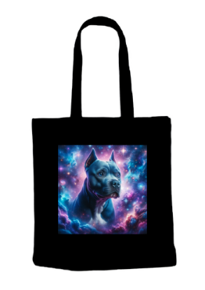 Obrazek Czarna Bawełniana Torba Amstaff in the Universe