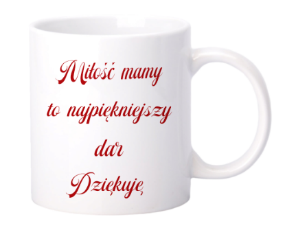 Obrazek Kubek z okazji Dnia Matki „Dziękuję” 330 ml